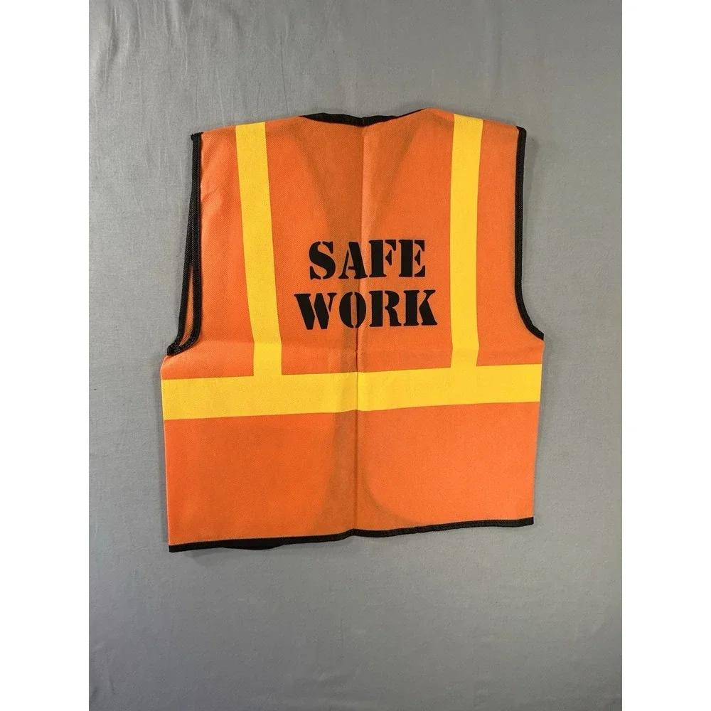 Work Zone Safety Vest Kids Dress Up Pretend Play One Size Halloween Costume